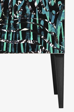 Fine Upholstered Side Cabinet