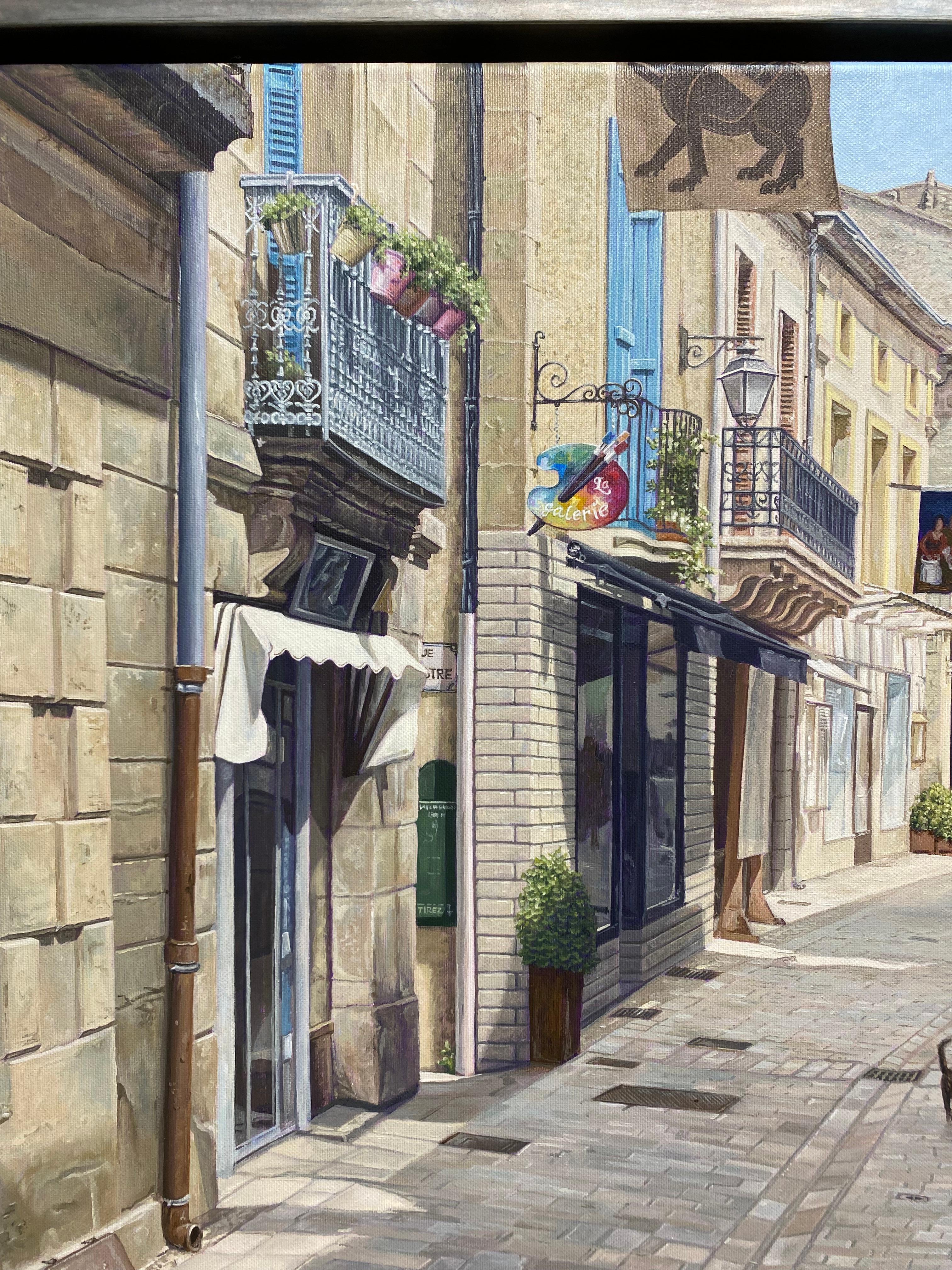 Roos van der Meijden
Belvès
80 x 80 cm ( gerahmt 86 x 86 cm, Rahmen ist im Preis inbegriffen )
Acryl auf Platte

Die niederländische Künstlerin Roos van der Meijden ist für ihre Stadtansichten bekannt. In ihrer sehr realistischen Malweise liebt sie