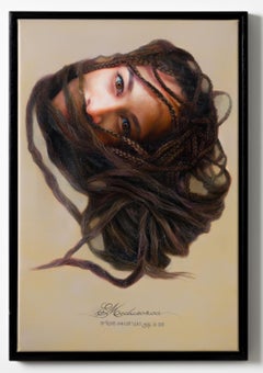 "Medusozoa", Contemporary Surreal Portrait of a Woman with Flowing Braids