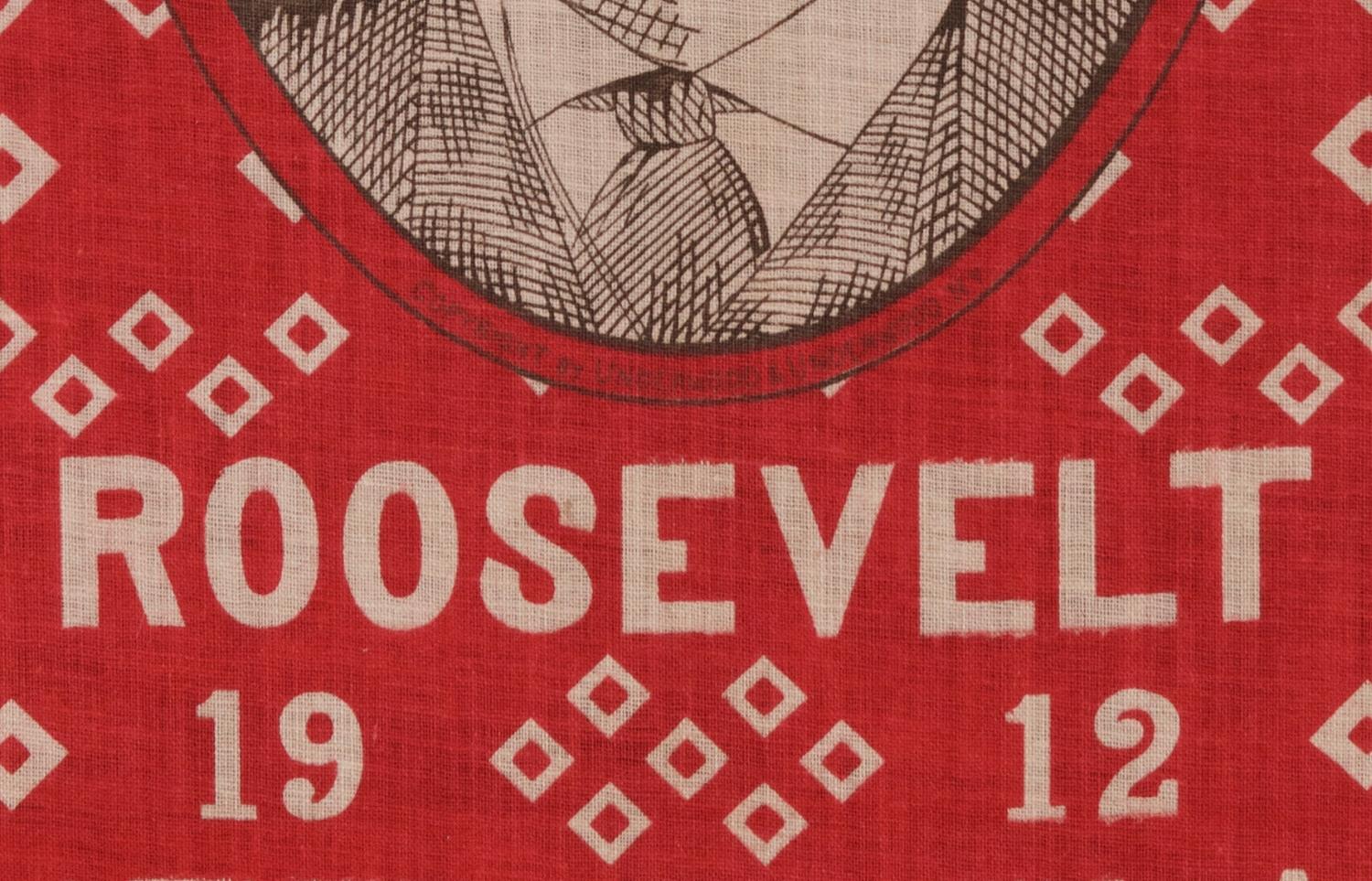 Roosevelt Battle Flag Kerchief, Made for the 1912 Presidential Campaign In Good Condition In York County, PA