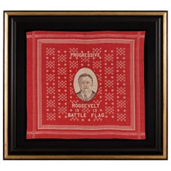 Roosevelt Battle Flag Kerchief, Made for the 1912 Presidential Campaign