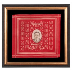 "Roosevelt Battle Flag" Kerchief Made for the 1912 Presidential Campaign