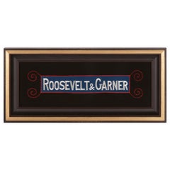 "Roosevelt & Garner" Embroidered Armband Supporting the 1932 Democratic Ticket