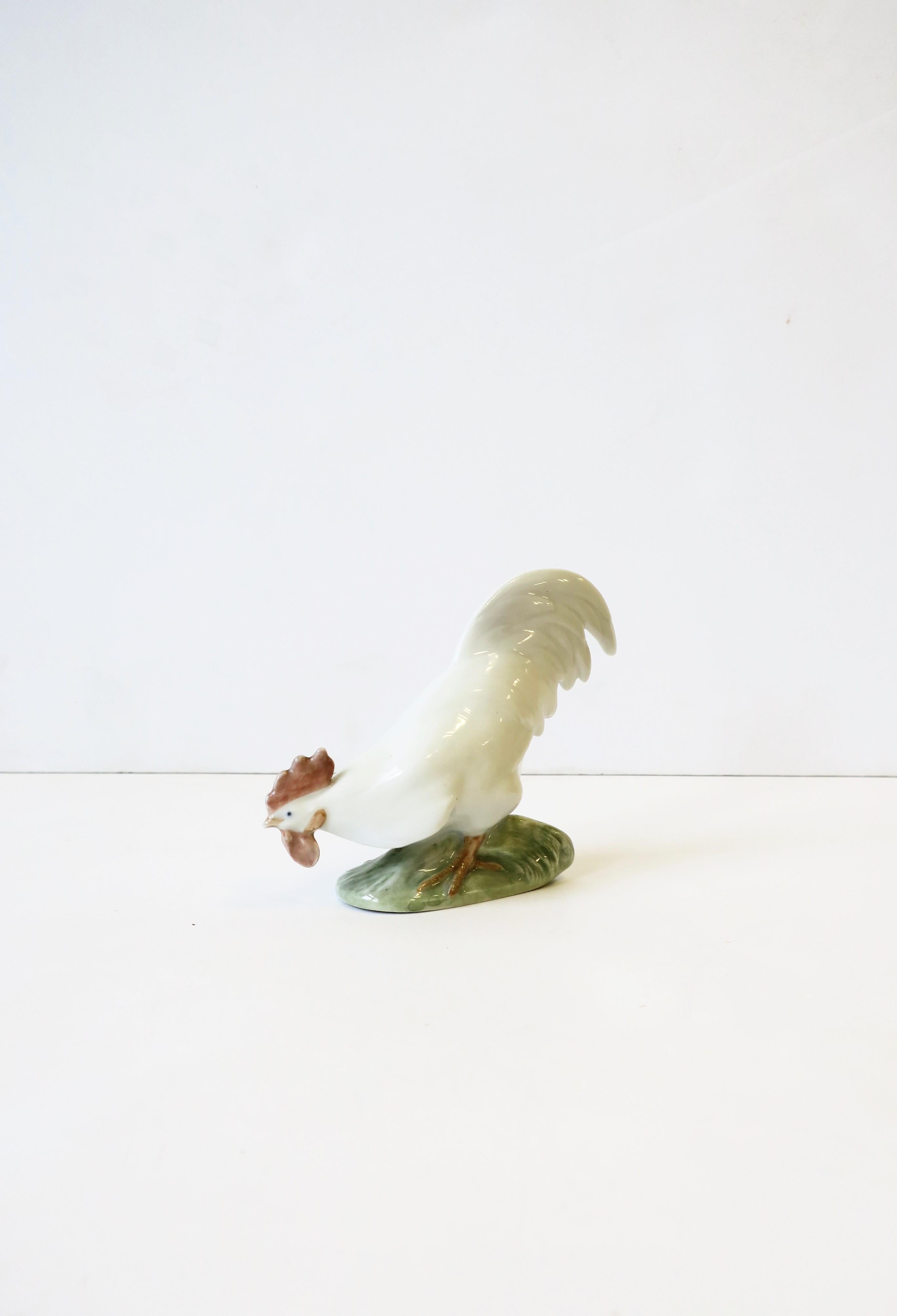 Porcelain Rooster Bird from Denmark