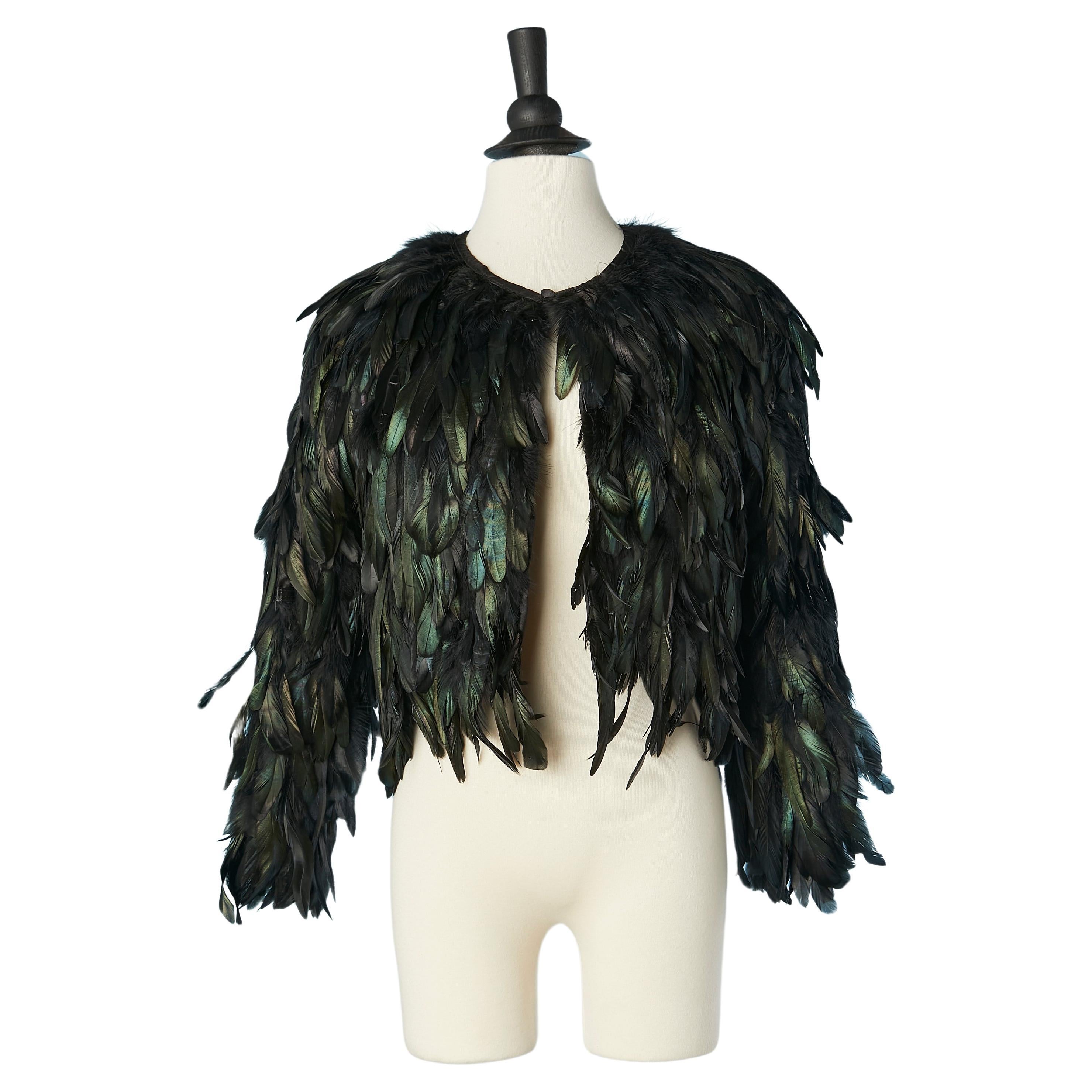 Rooster feather evening jacket  For Sale
