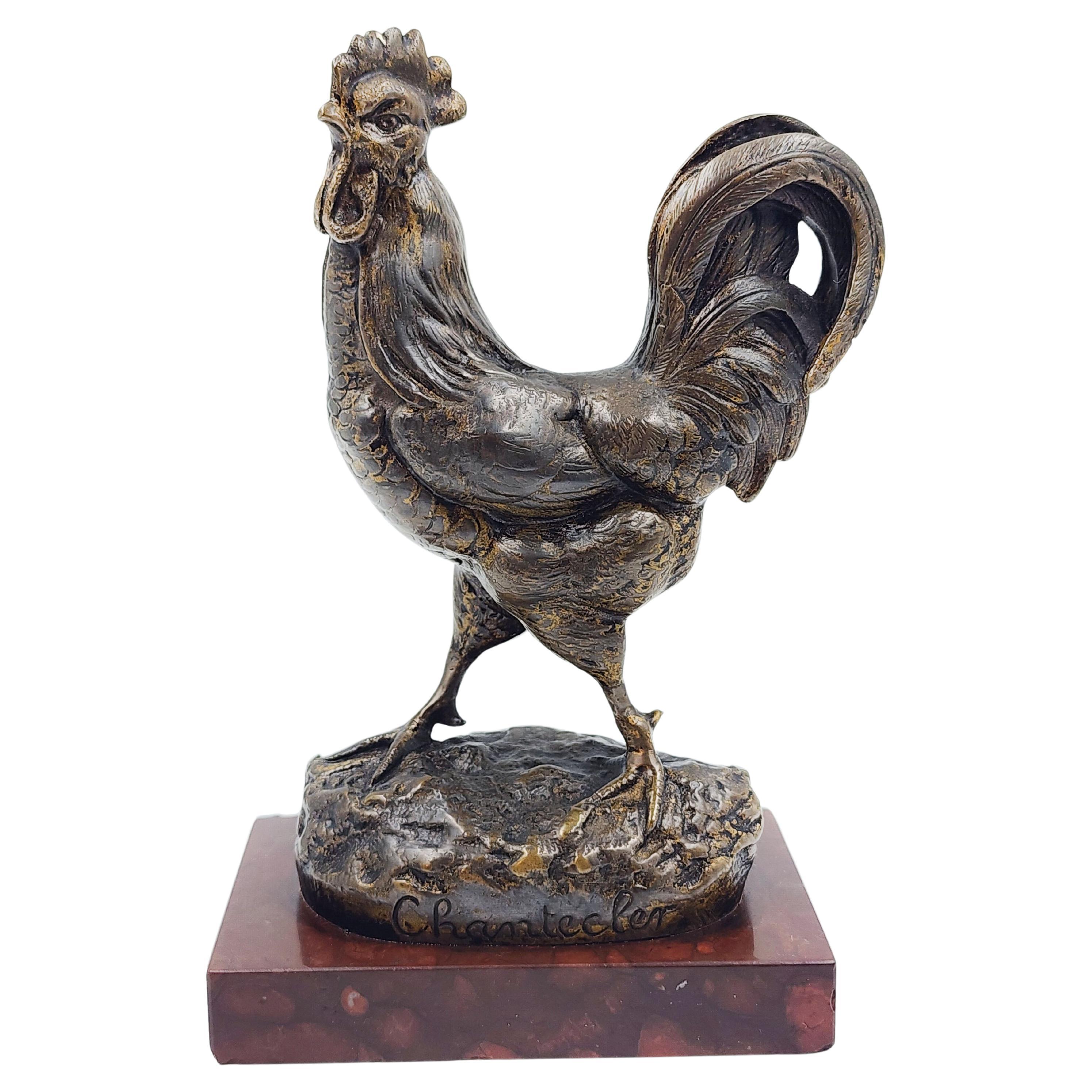 Rooster Figure "Chantecler" by Clovis Edmond Masson For Sale