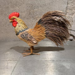 Figurilla de gallo hecha a mano Paja October Hill Decoración campestre francesa