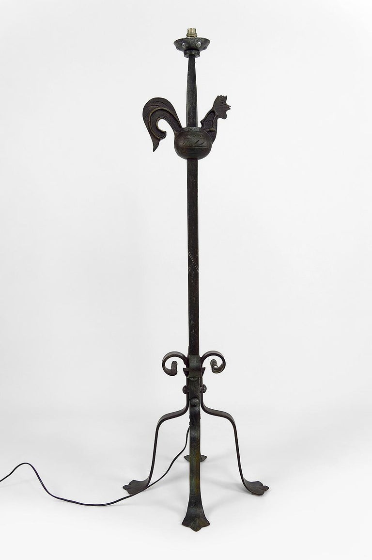 Lampadaire coq en fer forgé de Jean Touret pour Ateliers Marolles, années  1950 En vente sur 1stDibs | lampadaire fer forge, les artisans de marolles