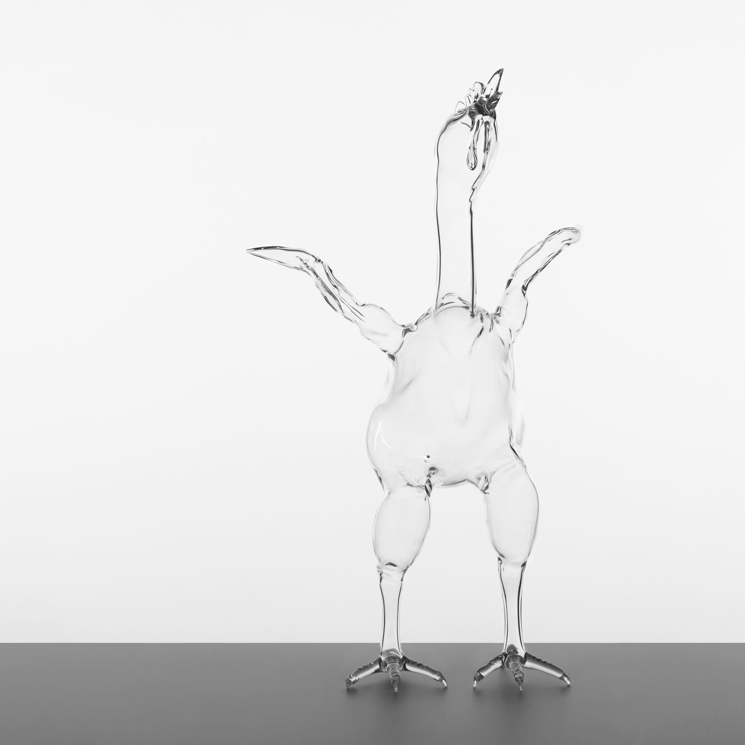 Italian 'Rooster' Hand blown Glass sculpture 