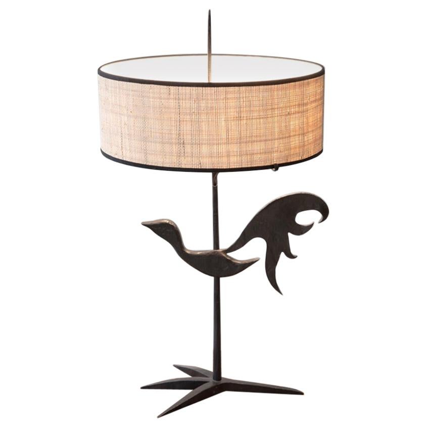 "Rooster" Lamp by Jean Touret