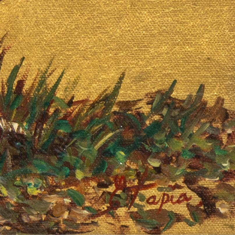 Peinture à l'huile originale de Coq par E. Tapia Excellent état - En vente à Coeur d'Alene, ID