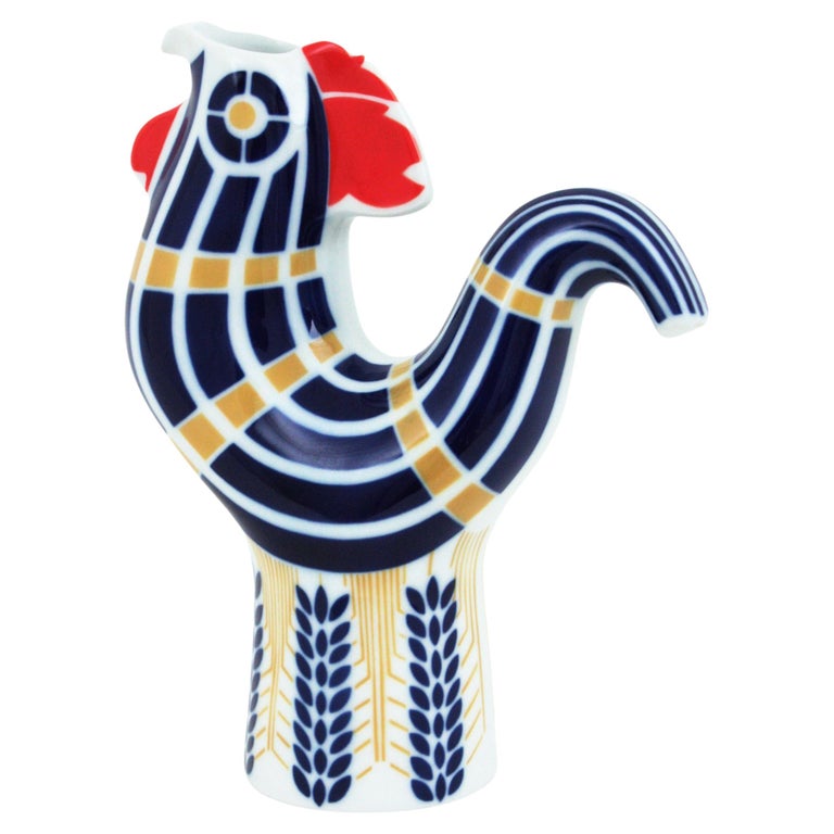 Rooster Porcelain Jug Vase, Spain, 1960s For Sale at 1stDibs
