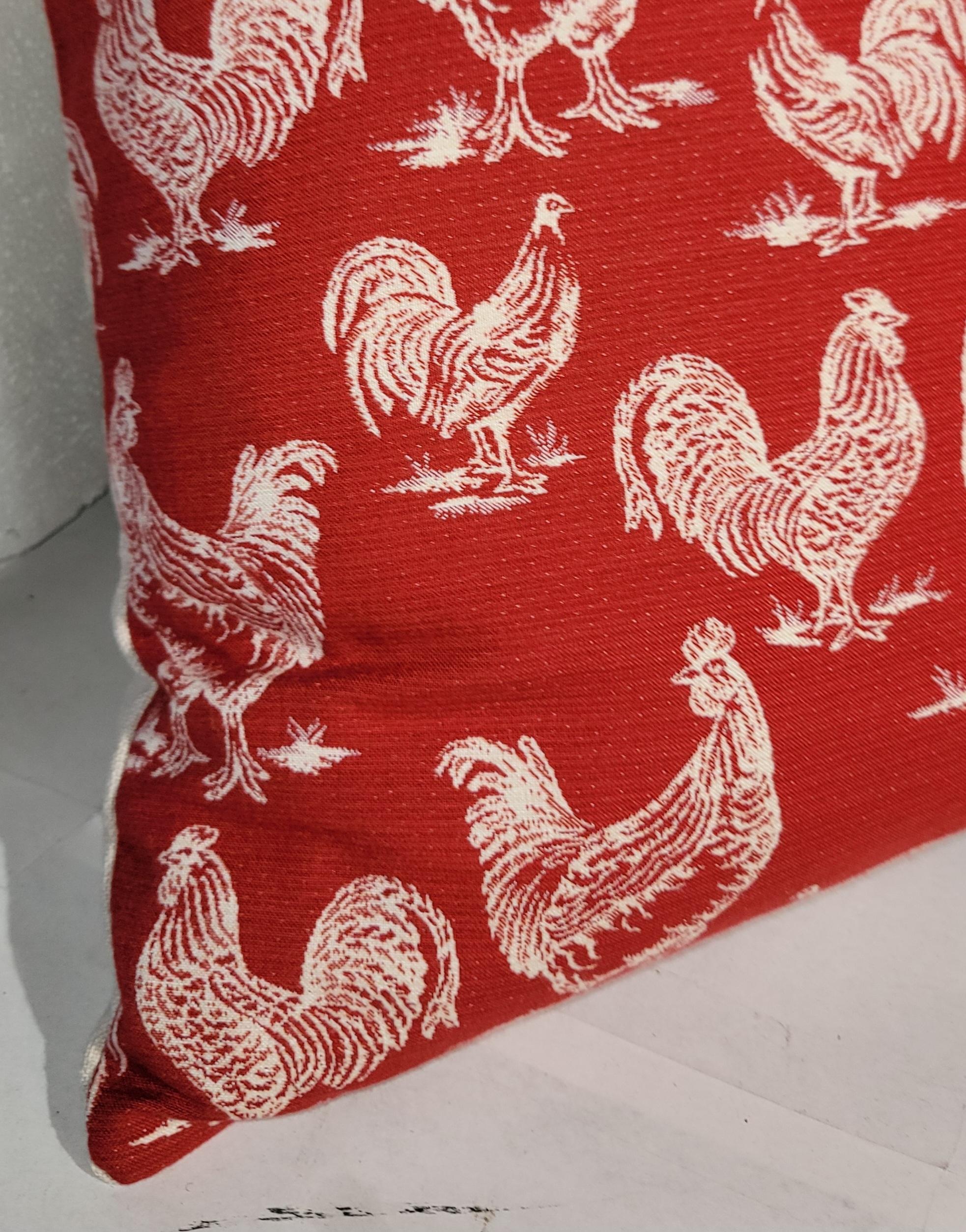 Américain Coq imprimé  Oreillers - Paire en vente
