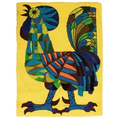 Rooster Tapestry in Style of Evelyn Ackerman