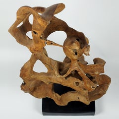 Root Sculpture on an Iron Stand