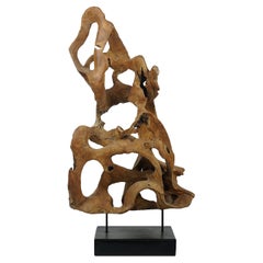 Root Sculpture on an Iron Stand