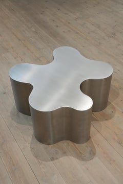 Root Wide Silver Coffee Table by Caia Leifsdotter