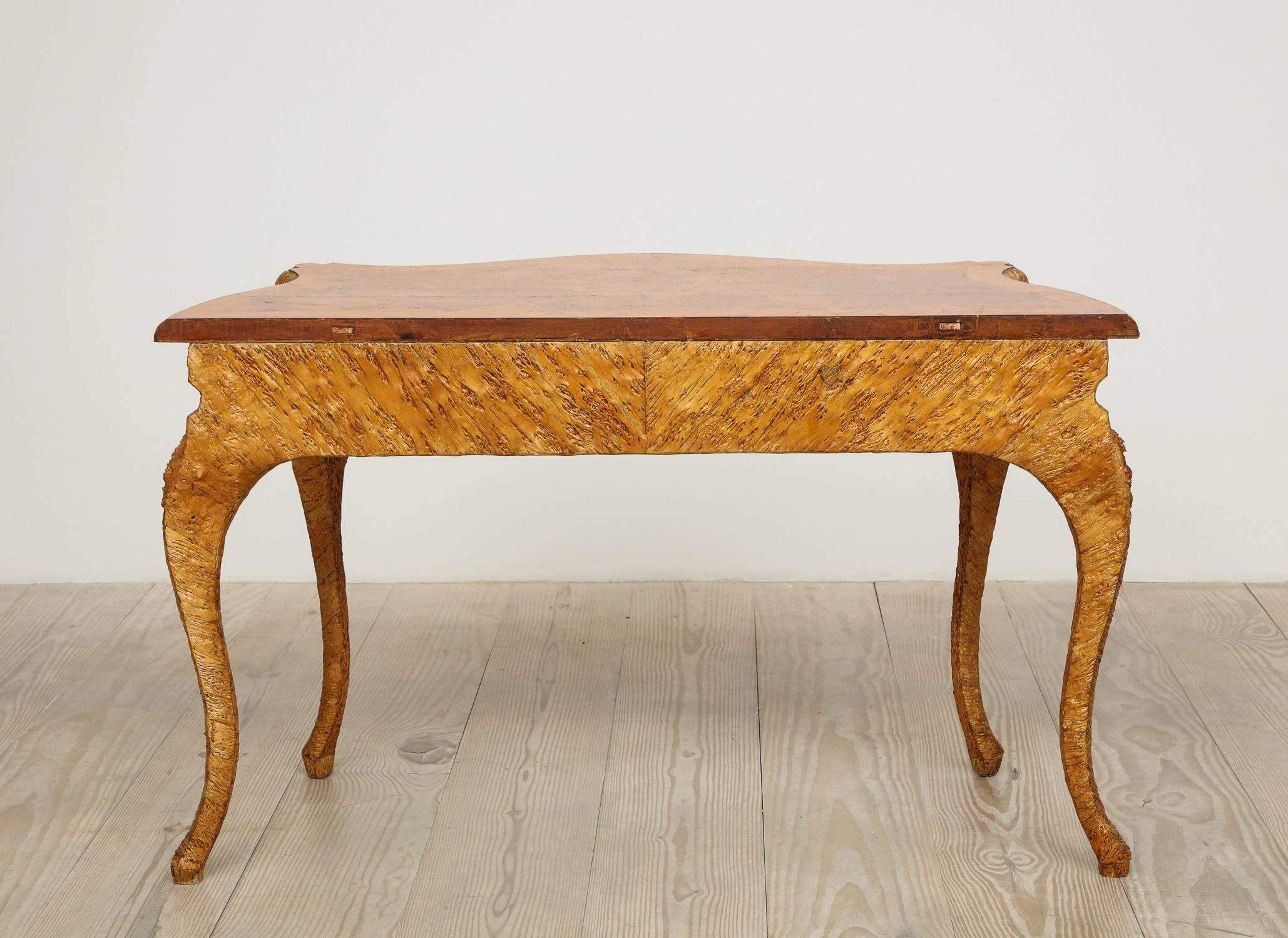 Root Wood 19th Century Swedish Consoles Pair, Masur Birch, Signed and Dated 1890 3