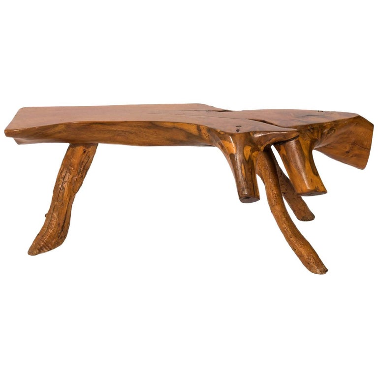 root wood bench
