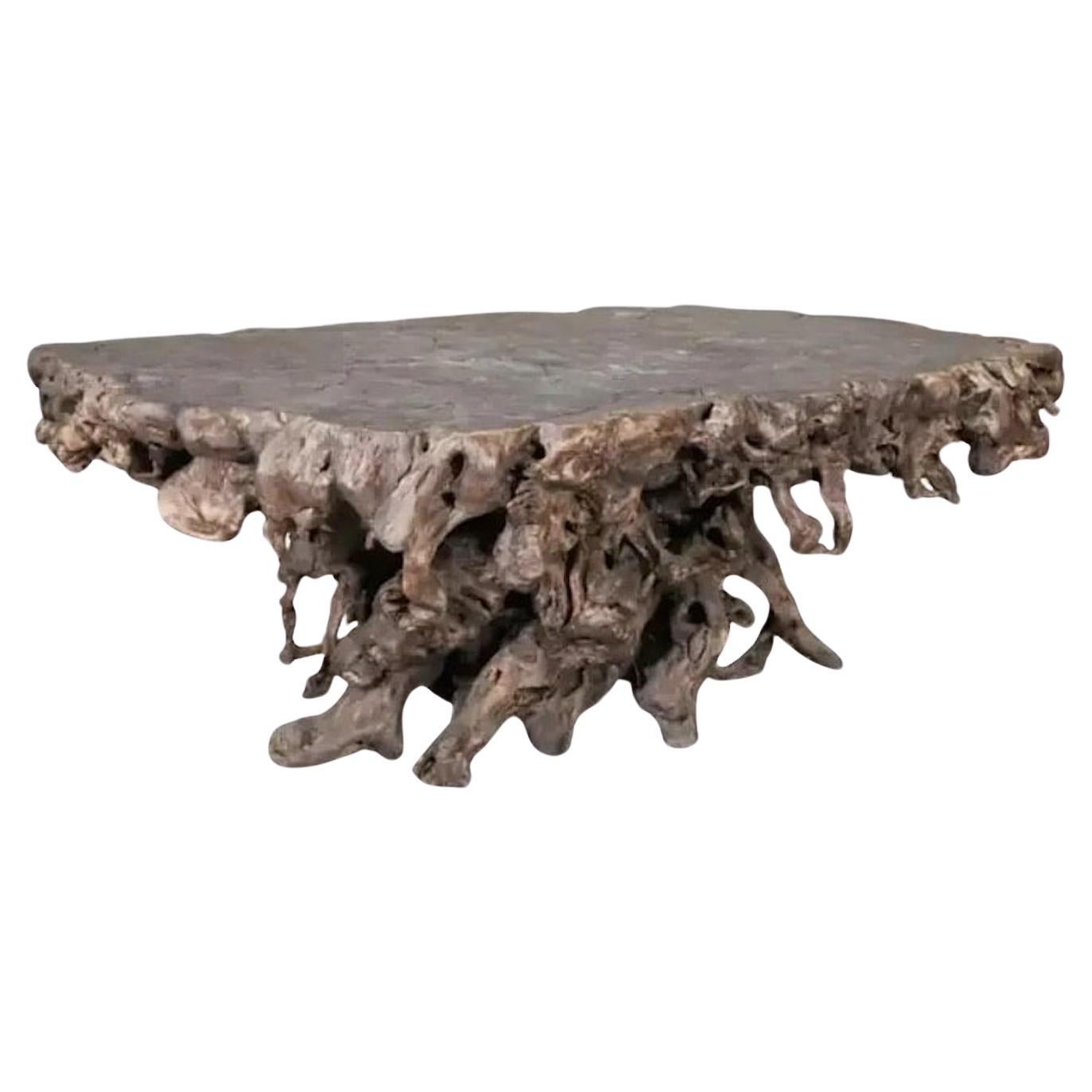 Table basse en Wood Roots en vente