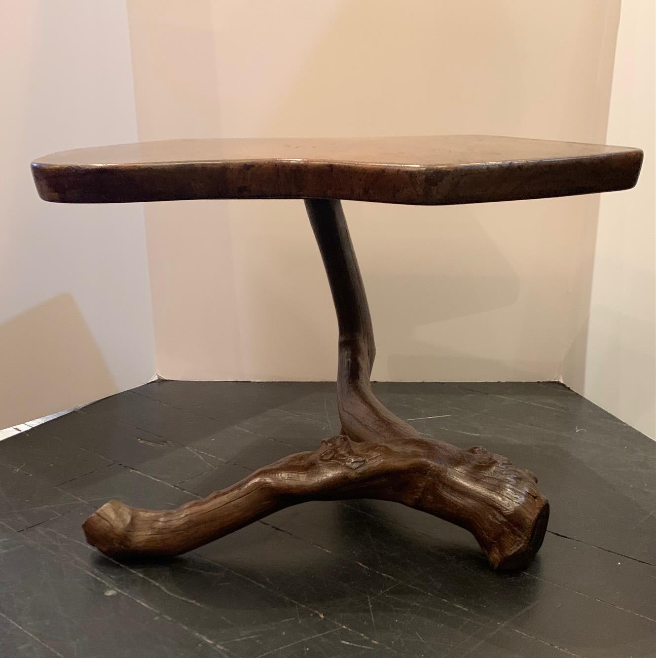 French Root Wood Organically Shaped Cocktail Table, France, 1970s For Sale