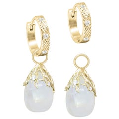 Rooted Moonstone Gold 18k Earring Charms