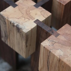 Spalted Maple And Walnut Sculptural Coffee Table