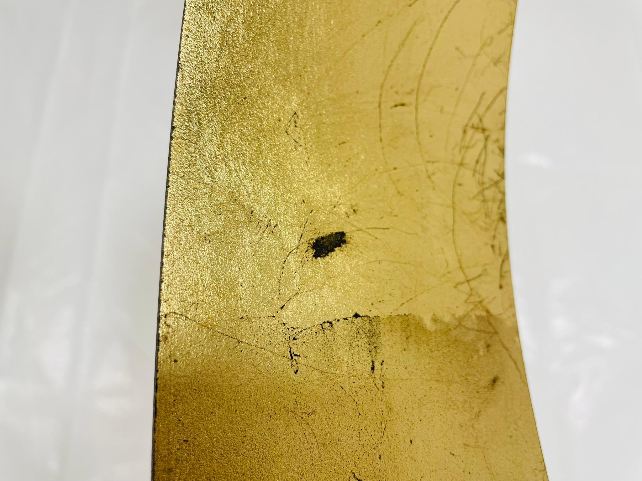 “Roots” Sculptural Pendant Light by F+M FOS, Hand-Twisted Wire, Gold Leaf, Greec For Sale 4