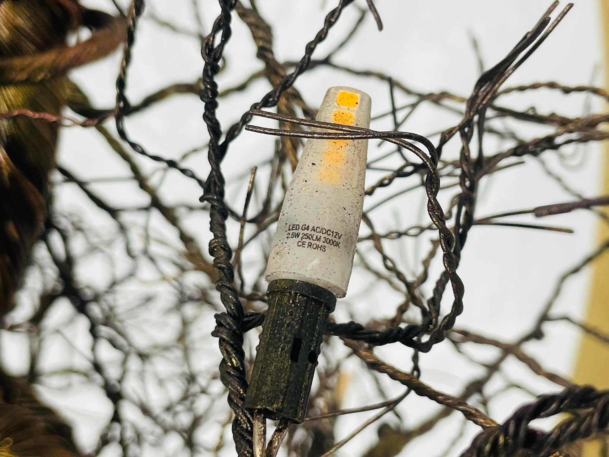 “Roots” Sculptural Pendant Light by F+M FOS, Hand-Twisted Wire, Gold Leaf, Greec For Sale 5
