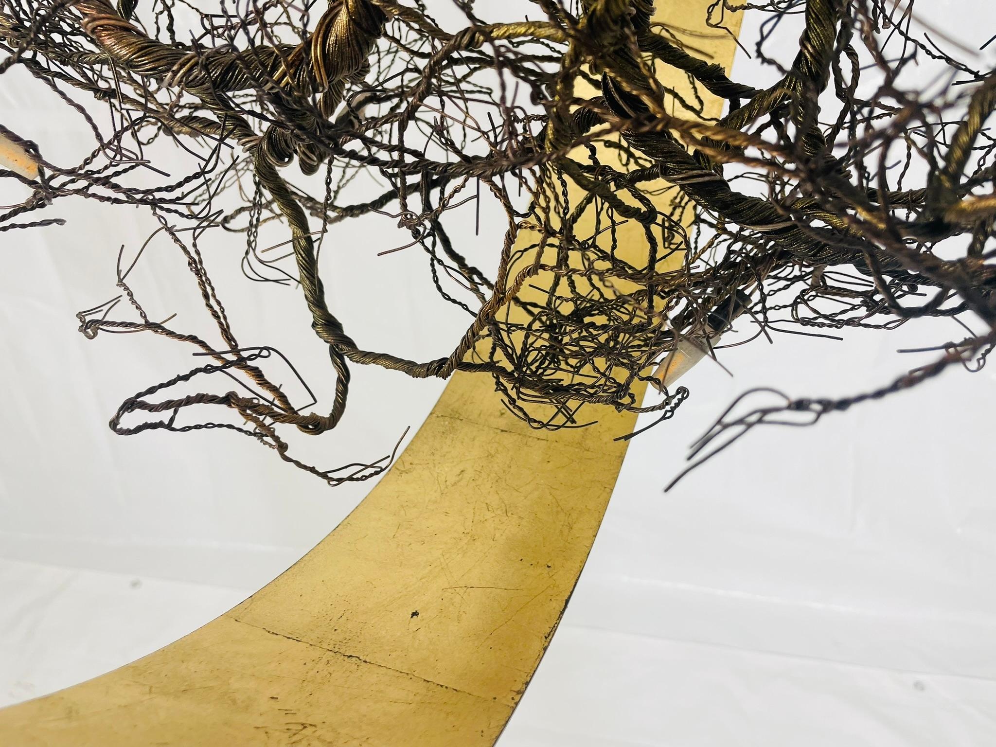 “Roots” Sculptural Pendant Light by F+M FOS, Hand-Twisted Wire, Gold Leaf, Greec For Sale 9