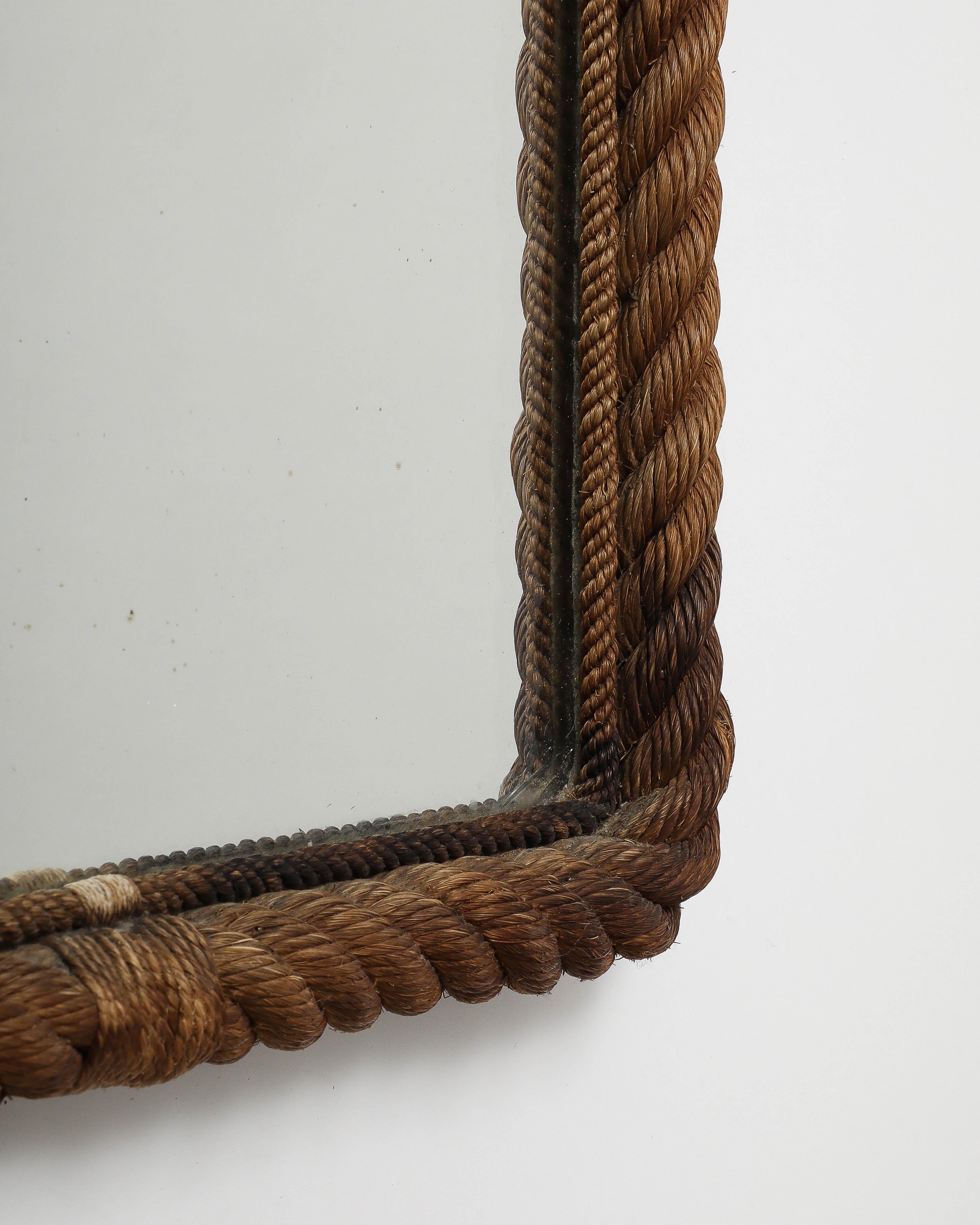 Rope et verre miroir d'Adrien Audoux et Frida Minet, France, vers 1960 en vente 2