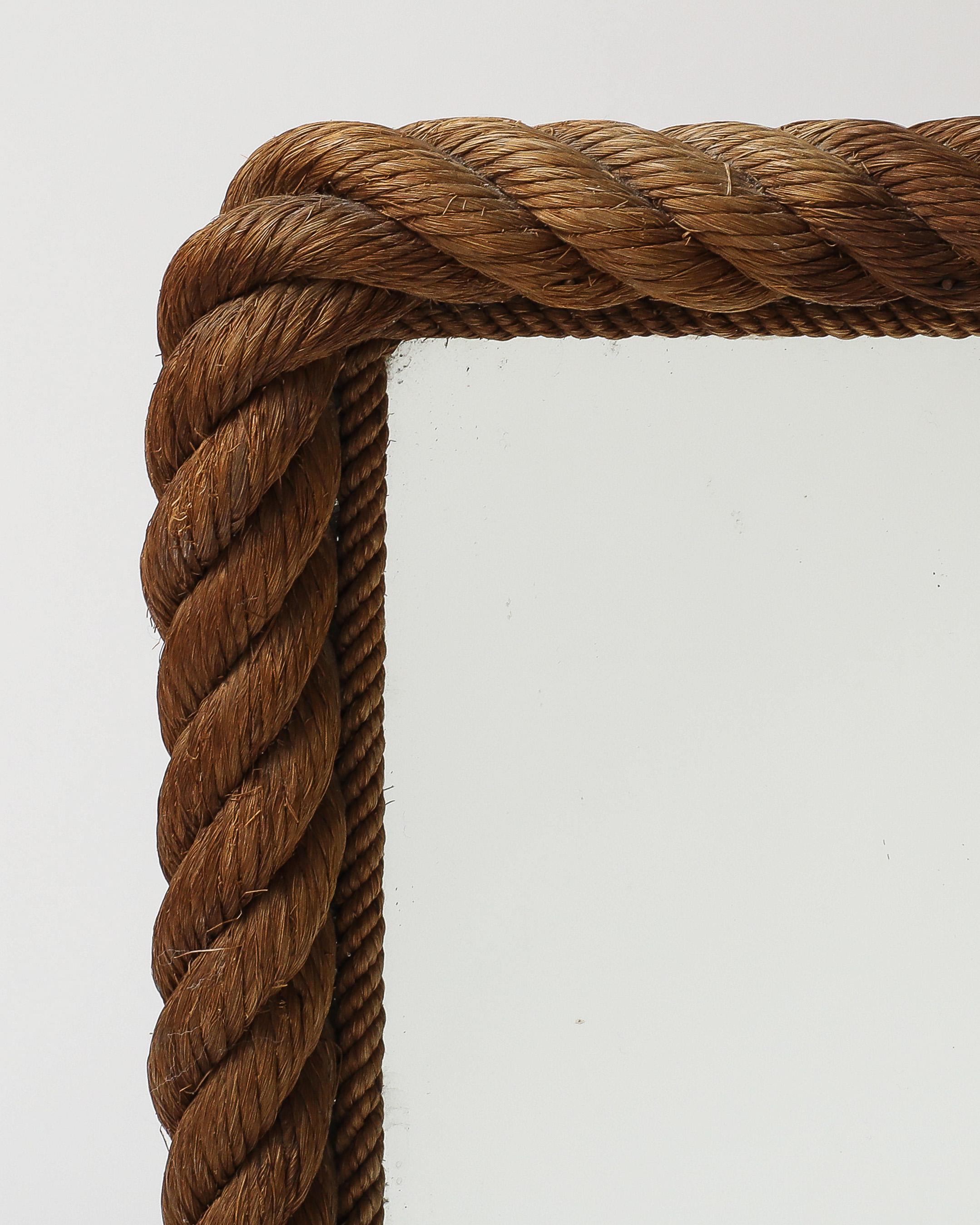 Rope et verre miroir d'Adrien Audoux et Frida Minet, France, vers 1960 en vente 3