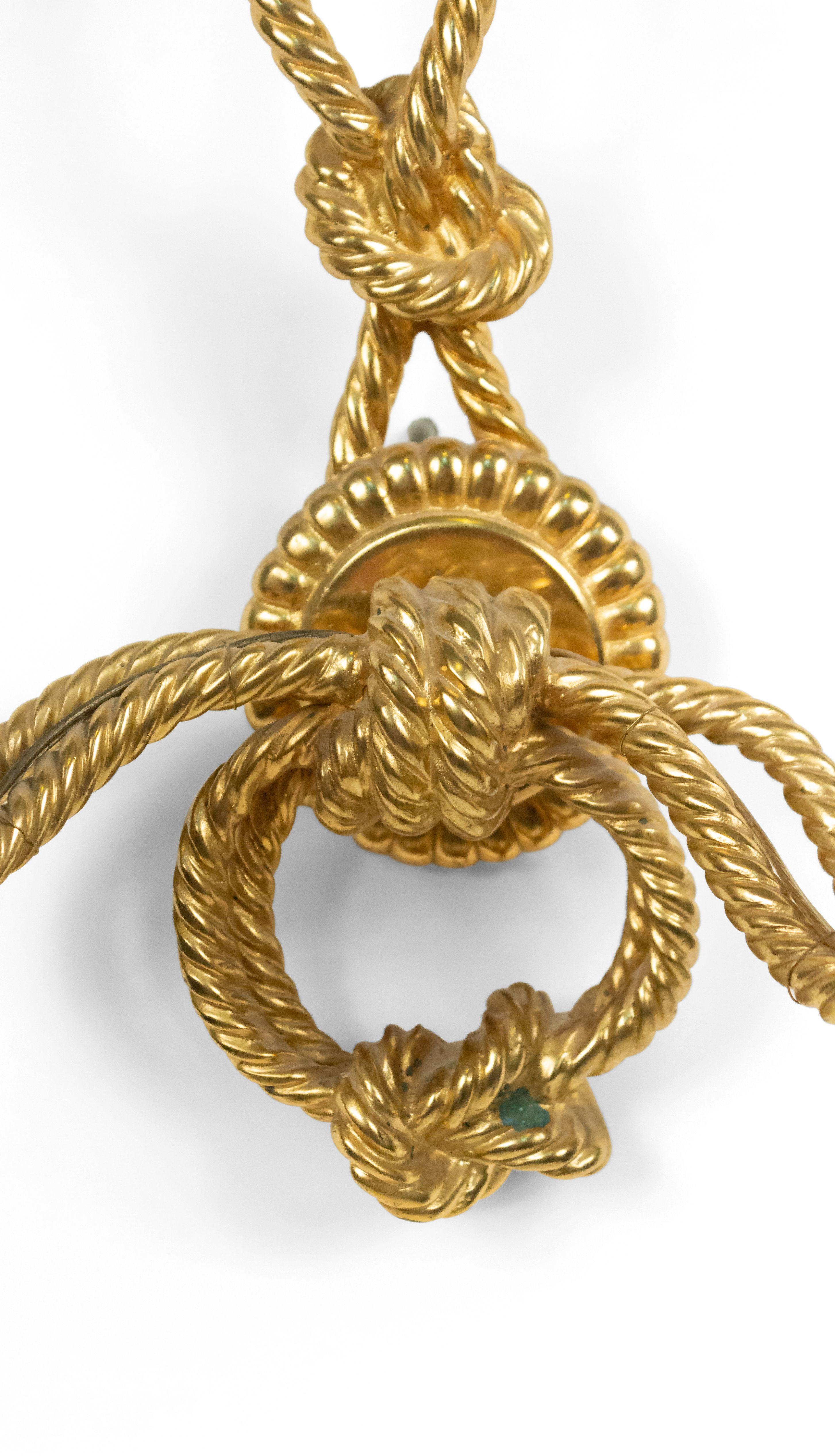 Applique con corda e nappe in bronzo dorato In condizioni buone in vendita a Queens, NY