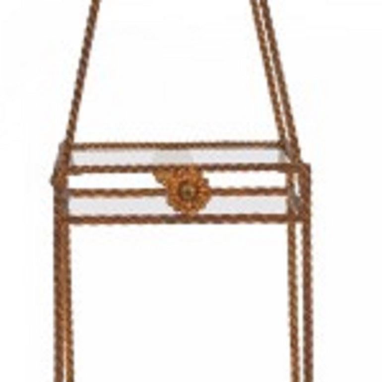 Art Deco Rope and Tassel Gilt Obelisk Étagère For Sale
