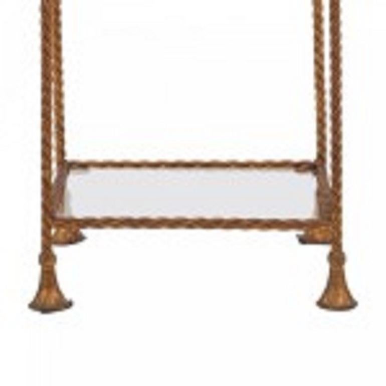 20th Century Rope and Tassel Gilt Obelisk Étagère For Sale
