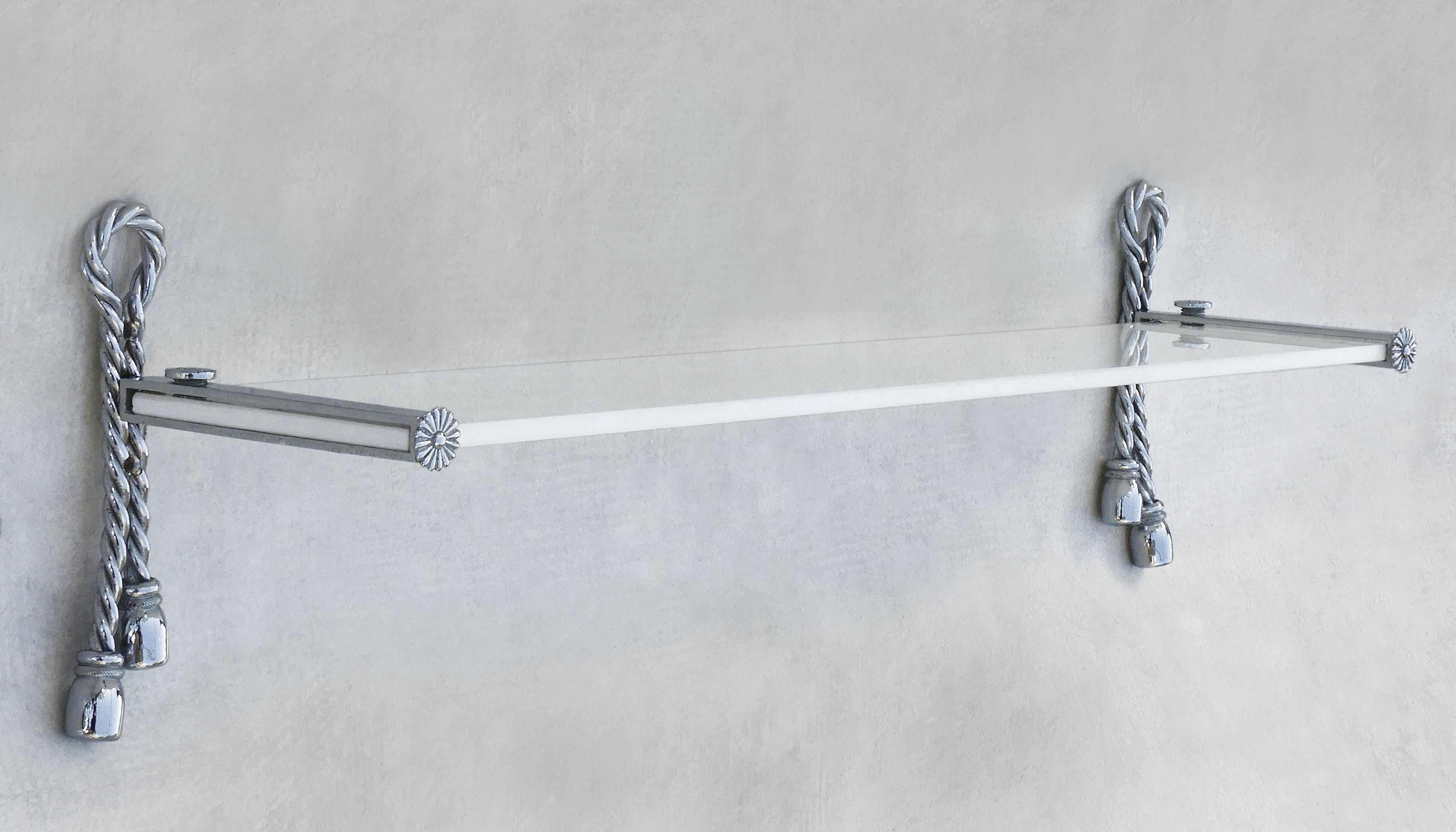 Rope and Tassel Towel Bar Maison Baguès C1970s France 2