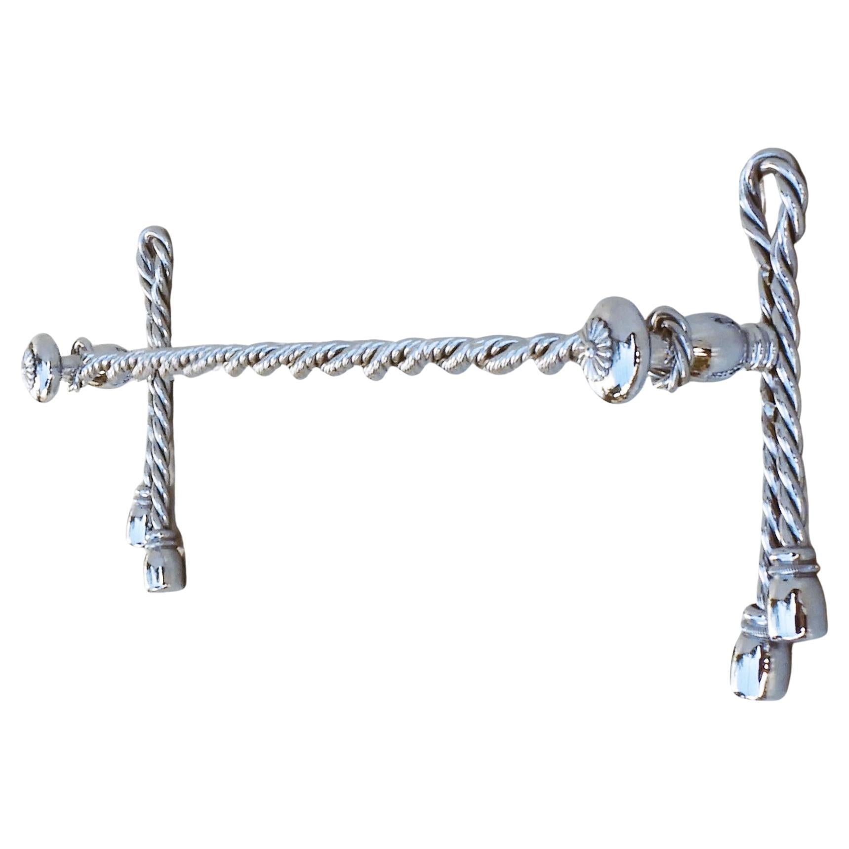 Rope and Tassel Towel Bar Maison Baguès C1970s France