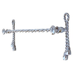 Rope and Tassel Towel Bar Maison Baguès C1970s France