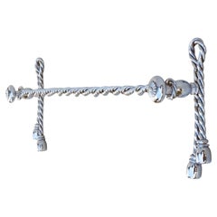 Rope and Tassel Towel Bar Maison Baguès C1970s France