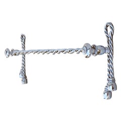 Rope and Tassel Towel Bar Maison Baguès C1970s France FREE SHIPPING