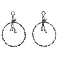 Rope and Tassel Towel Rings Maison Baguès C1970s France - 2 pieces available