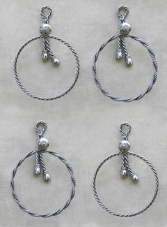 Seil und Quaste Handtuch Ringe Maison Baguès C1970s Frankreich