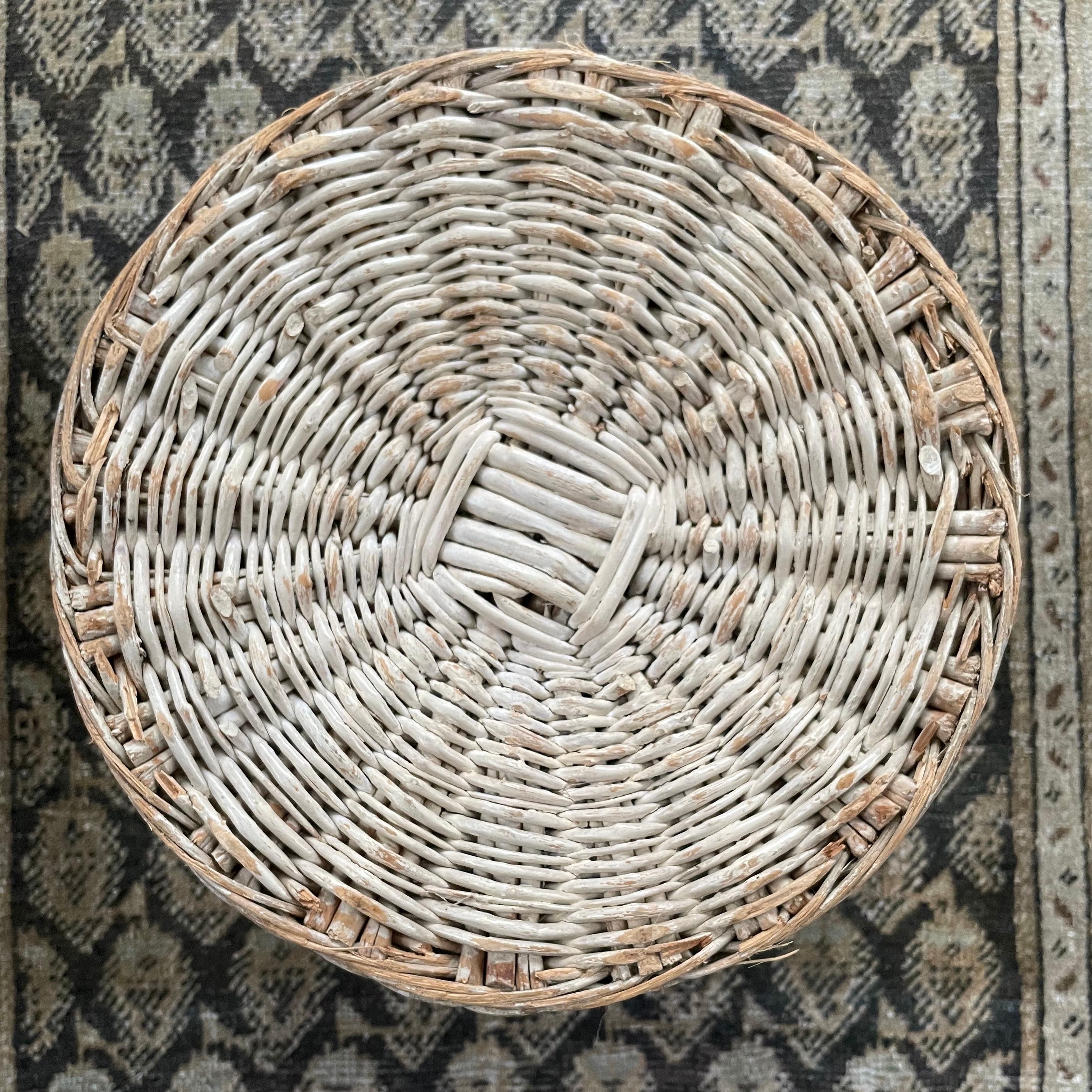 Rope and Wicker Wastebasket For Sale 2