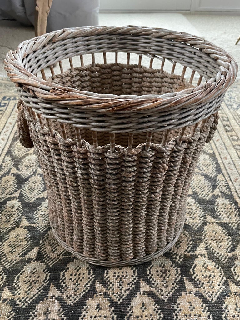 Rope and Wicker Wastebasket For Sale at 1stDibs rope wastebasket