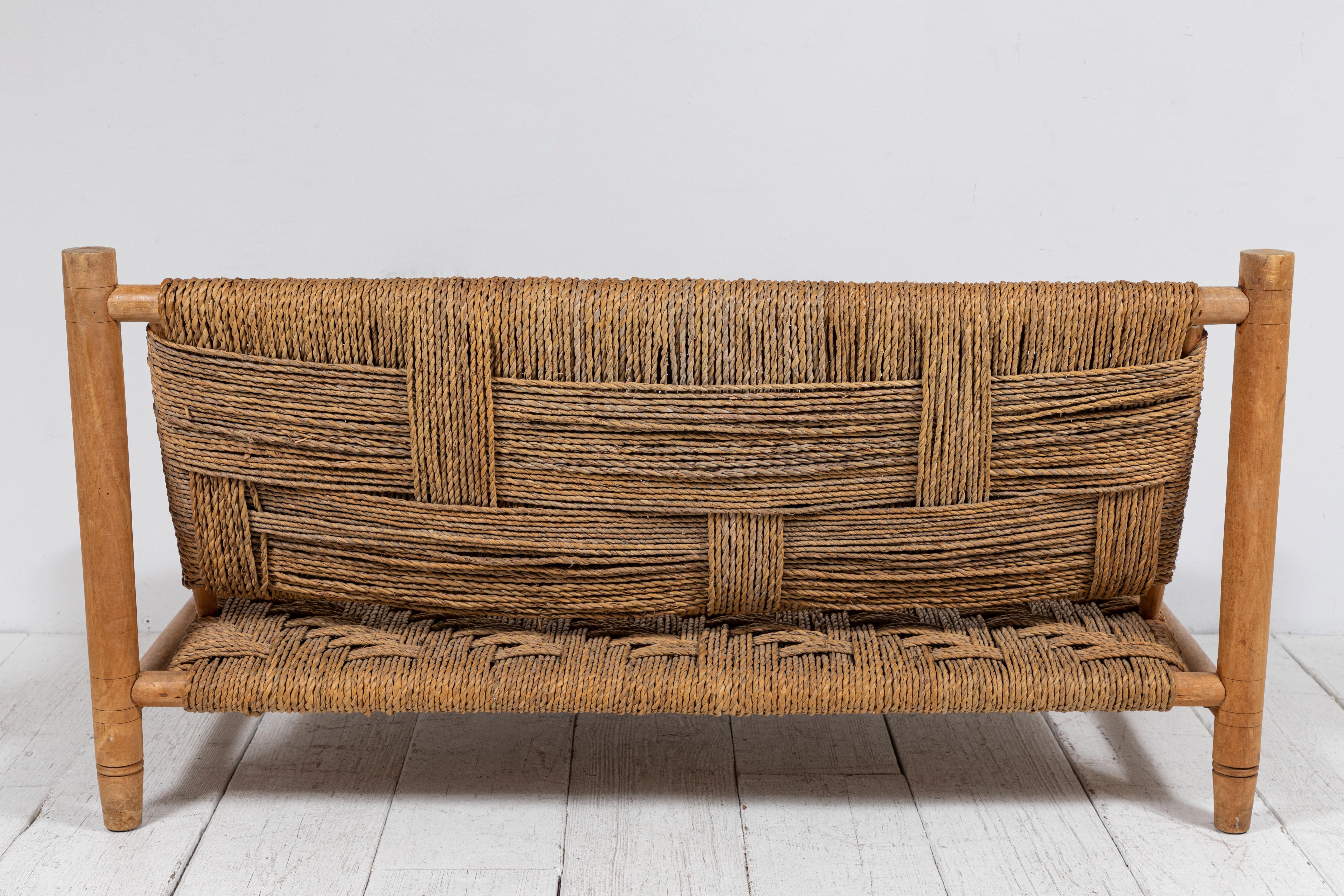 Rope and Wood Bench by Adrian & Frida Audoux-Minet 4