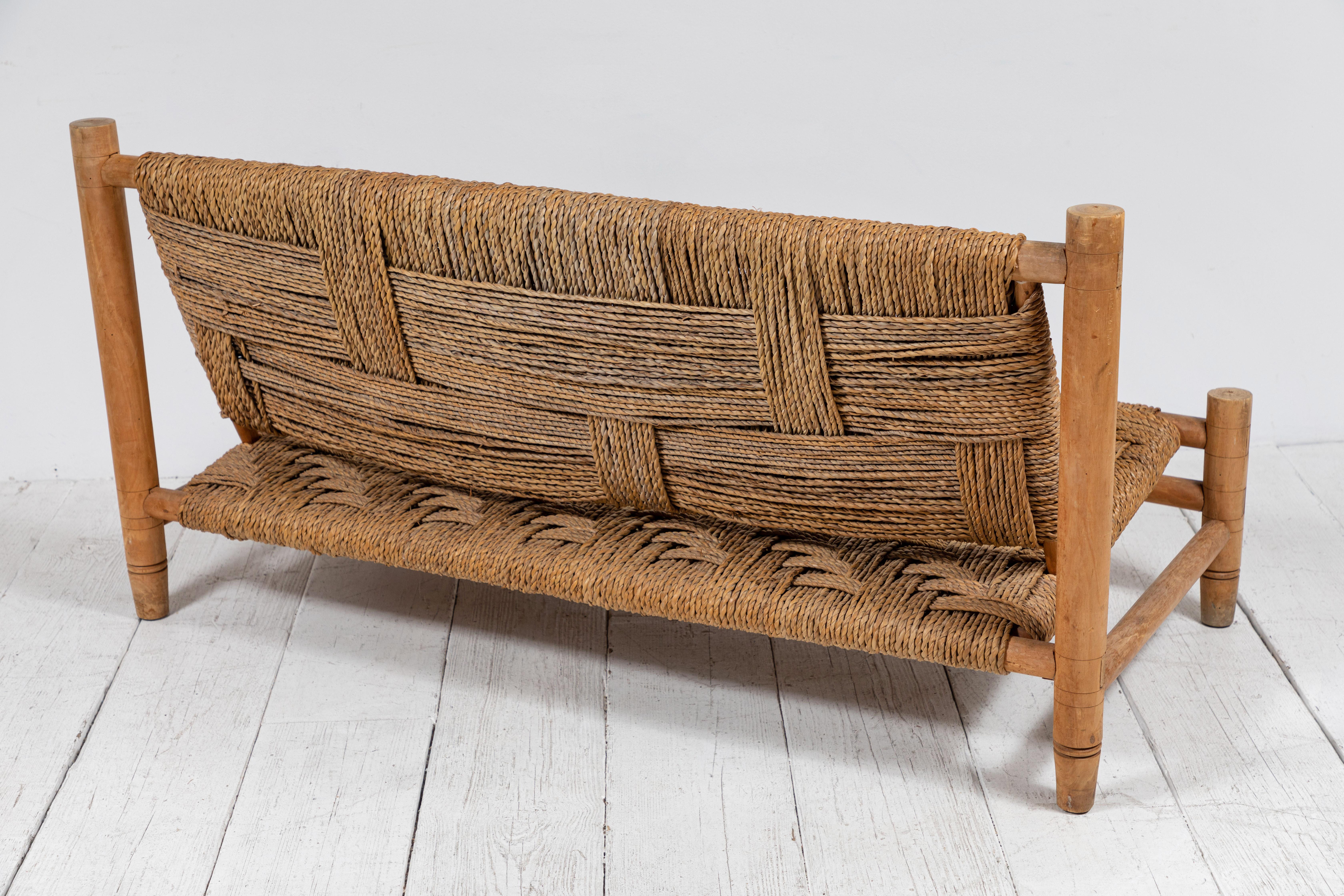 Rope and Wood Bench by Adrian & Frida Audoux-Minet 3