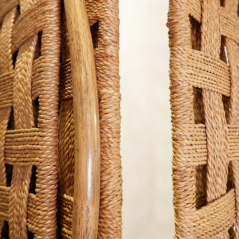Faltbarer Raumteiler aus Seil und Holz im Stil von Audoux Minnet im Angebot 5