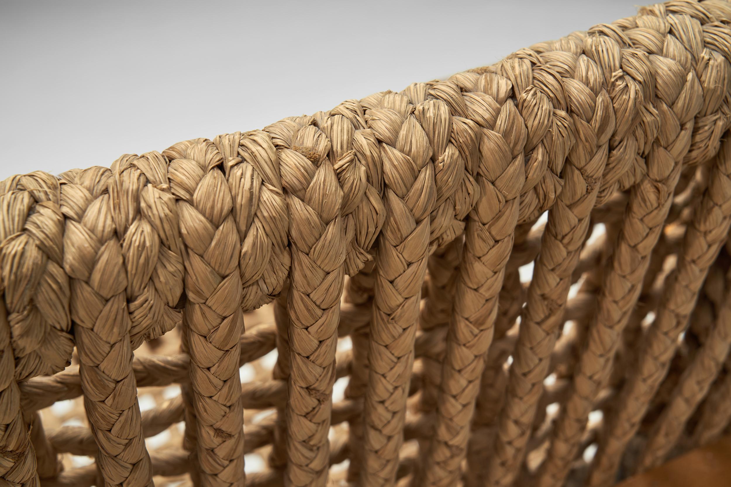 Rope Armchair by Adrien Audoux and Frida Minet for Vibo Vesoul, France ca 1950s in vendita 2