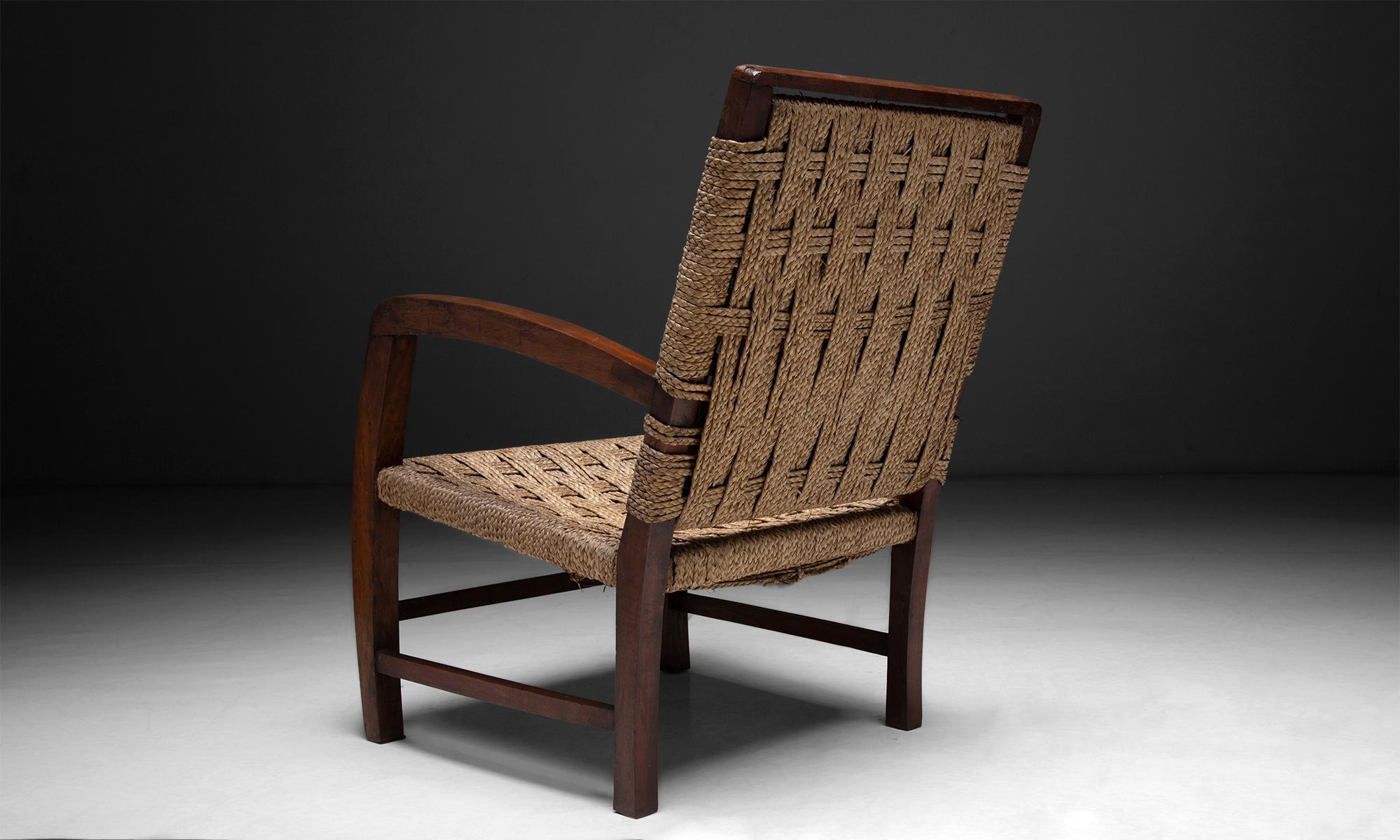 Rope Armchair, France, circa 1950 In Good Condition In Culver City, CA