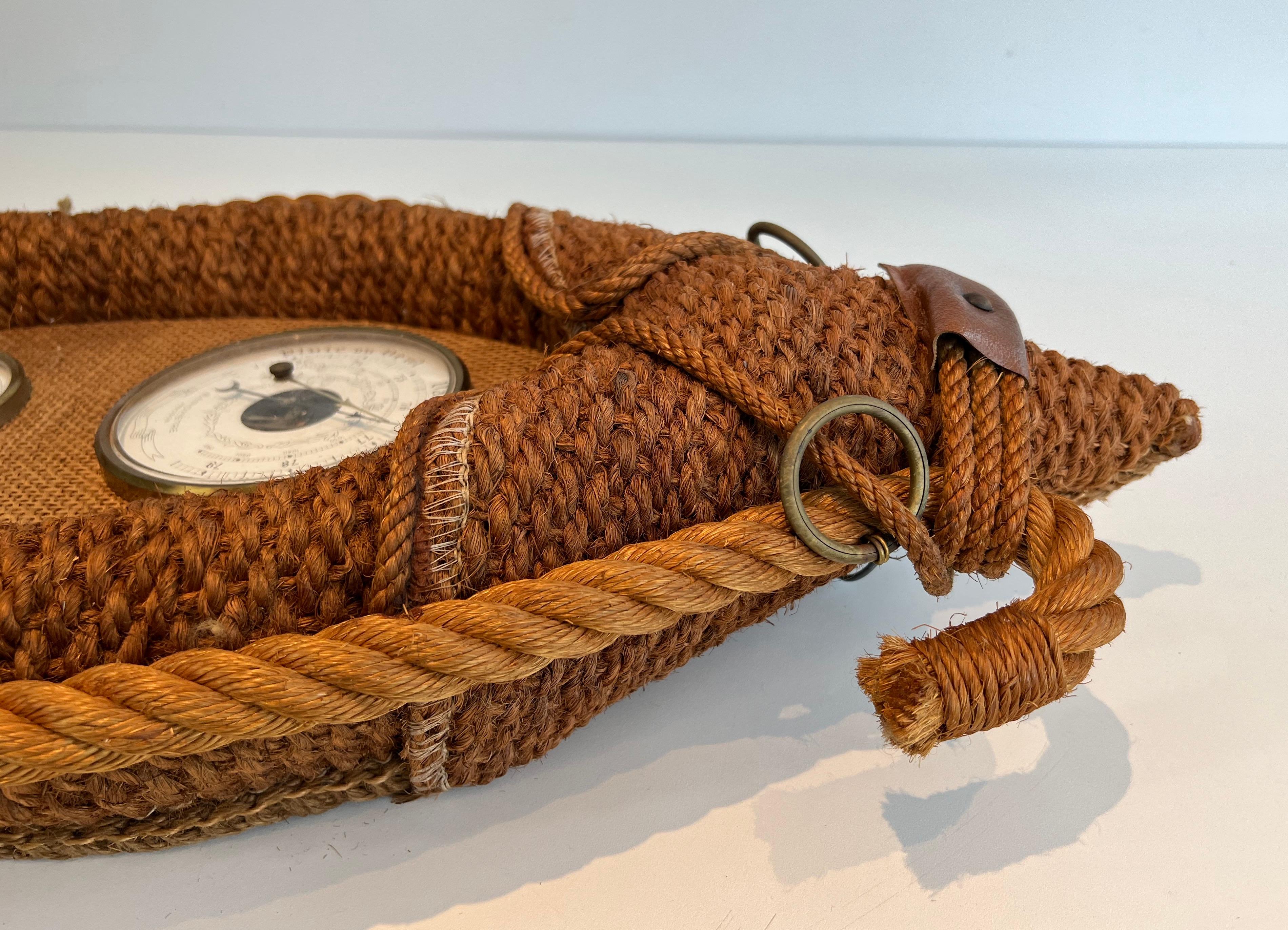 Rope Barometer. French Work by Adrien Audoux & Frida Minet, circa 1950 For Sale 5
